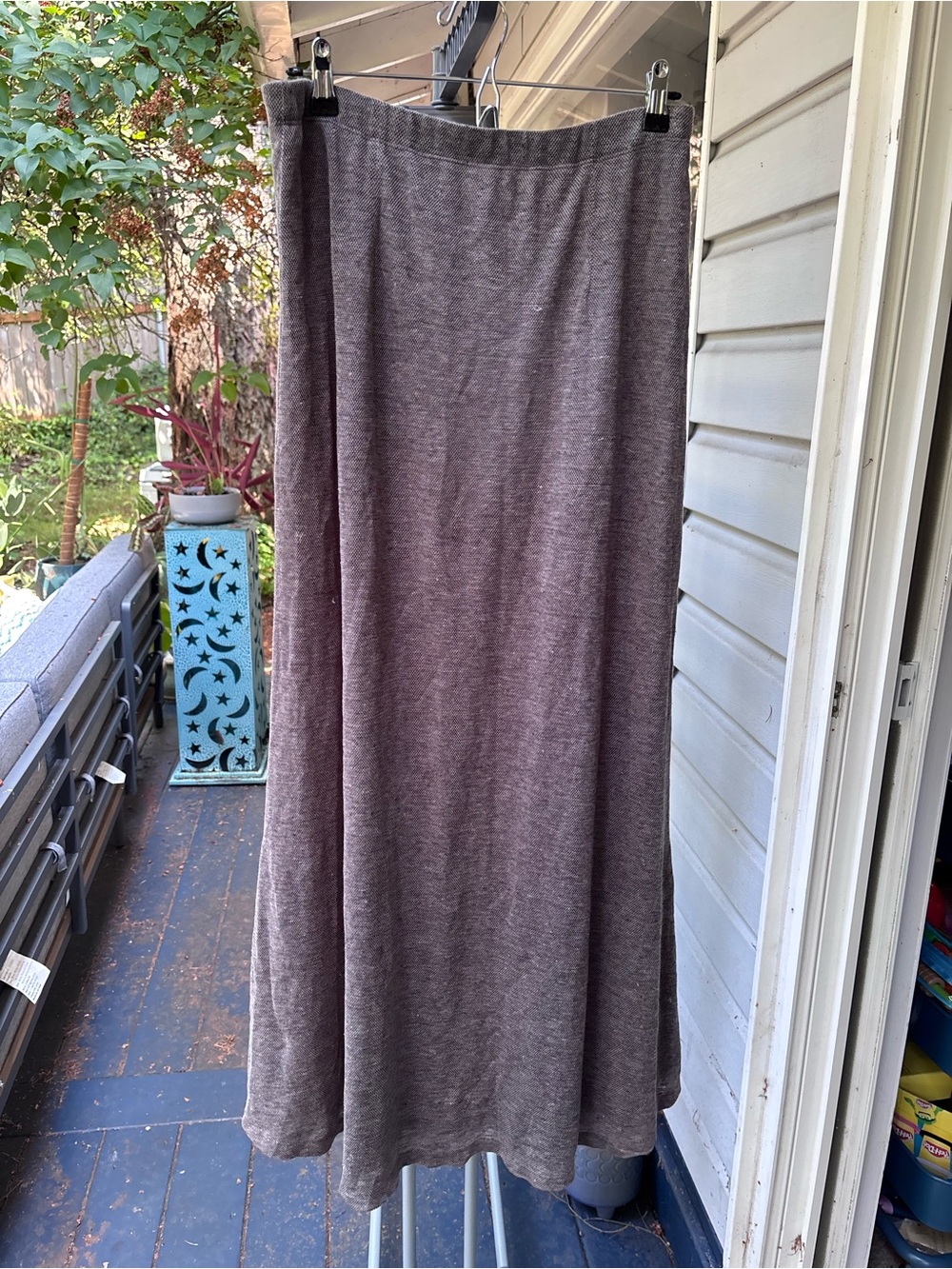 Grey Eileen fisher linen Maxi Skirt